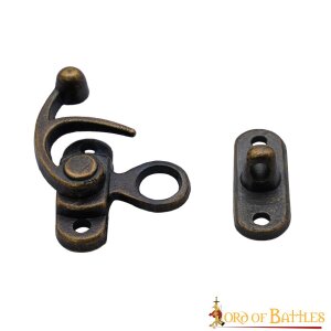 Antique Brass Small Hasp Latches Set of 3