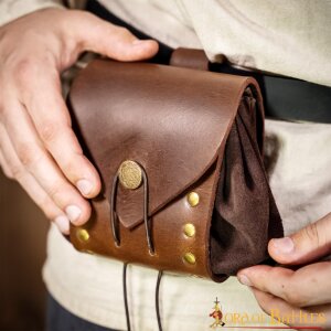 Out on an Odyssey Medieval Belt Pouch with Antique Brass Details