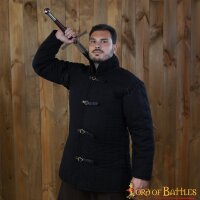 Medieval Padded Gambeson (Type 1) with Optional Half Sleeves Black