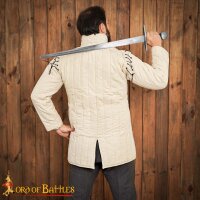 Medieval Padded Gambeson (Type 1) with Optional Half Sleeves Ecru