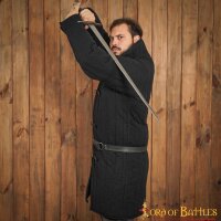 Medieval Front Opened Padded Gambeson (Type 10) Handmade from Canvas Cotton Black