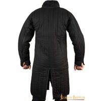 Medieval Front Opened Padded Gambeson (Type 10) Handmade from Canvas Cotton Black