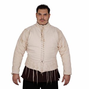 15th Century Ecru Arming Doublet Canvas Cotton Ecru