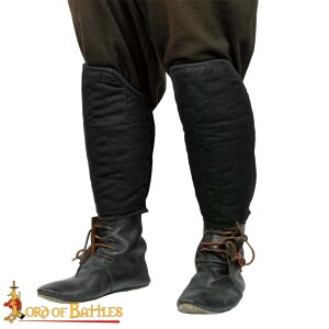 Medieval Padded Greaves Handmade from Sturdy Canvas Cotton