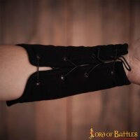 Medieval Padded Bracers with Leather Cord Closure