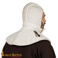 Medieval Padded Arming Cap with Hood Ready for Your Pauldrons