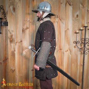 Medieval Brigandine with Riveted Steel Plates Body Armor Brown