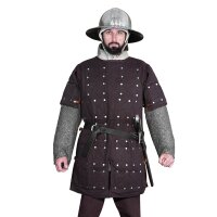 Medieval Brigandine with Riveted Steel Plates Body Armor Brown