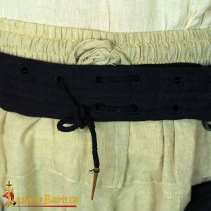 Medieval Padded Arming Belt Handmade from Sturdy Canvas Cotton Black