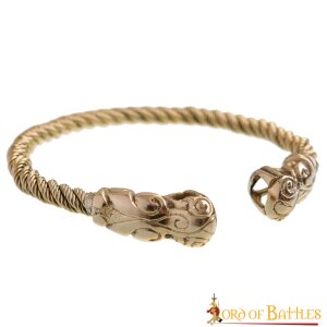 Viking Fenrir Wolf Torc Pure Solid Brass Neck Ring