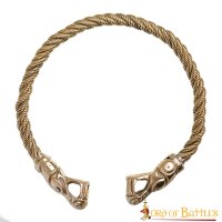 Viking Fenrir Wolf Torc Pure Solid Brass Neck Ring