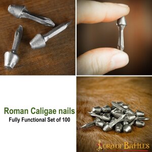 Roman Caligae Nails Handcrafted Tough Steel Fully Functional Set of 100