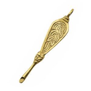 Ornate Viking Pure Solid Brass Ear Cleaner Fully Functional Accessory
