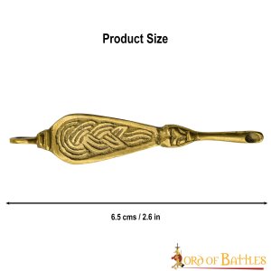 Ornate Viking Pure Solid Brass Ear Cleaner Fully Functional Accessory