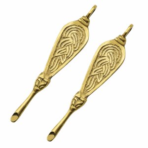 Ornate Viking Pure Solid Brass Ear Cleaner Set of 2