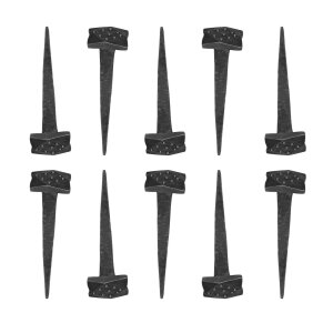 Hand Forged Iron Nails Set of 10 Pieces Fully Functional Accessory