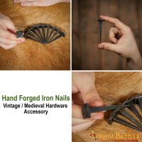 Hand Forged Iron Nails Set of 10 Pieces Fully Functional Accessory