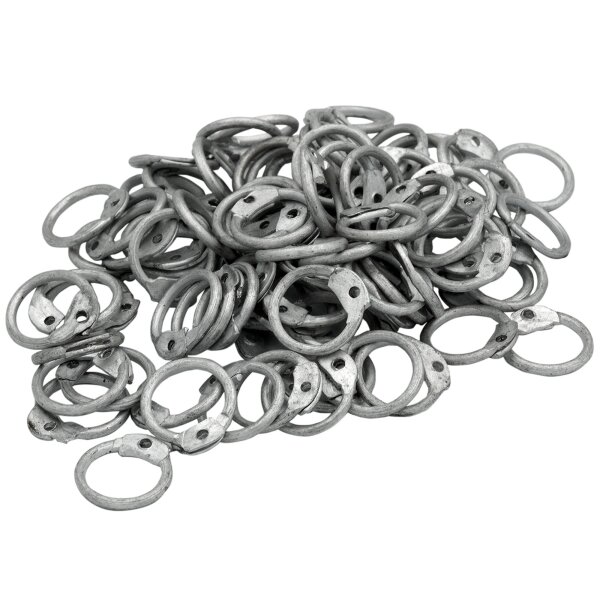 Aluminium Loose Rings, Round Rings with Dome Rivets, 10 mm 16 gauge