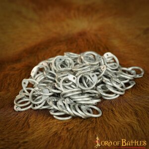 Aluminium Loose Rings, Round Rings with Dome Rivets, 10 mm 16 gauge