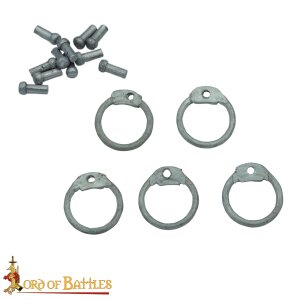 Aluminium Loose Rings, Round Rings with Dome Rivets, 10 mm 16 gauge