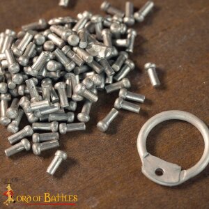 Aluminium Loose Rings, Round Rings with Dome Rivets, 10 mm 16 gauge