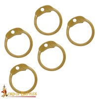 Solid Brass Loose Rings, Round Rings with Dome Rivets, 9 mm 18 gauge