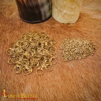 Solid Brass Loose Rings, Round Rings with Dome Rivets, 9 mm 18 gauge