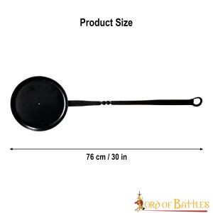 Cooking Pan with Long Handle Hand Forged Iron Camping Accessory