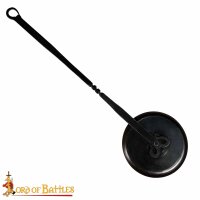 Cooking Pan with Long Handle Hand Forged Iron Camping Accessory