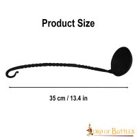 Medieval Viking Hand Forged Iron Ladle Functional Camp Gear