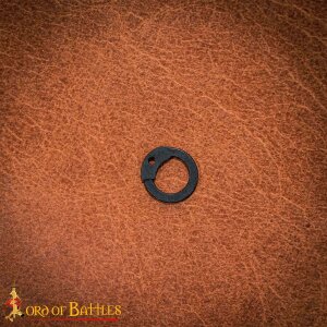 Blackened Mild Steel Loose Rings, Flat Rings with Dome Rivets, 6 mm 18 gauge