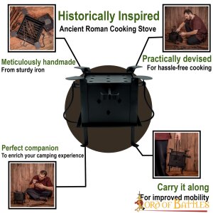 Historical Replica of the Ancient Roman Cooking Stove and Barbeque Grill