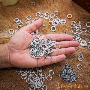 Aluminium Loose Rings, Flat Rings with Dome Rivets, 10 mm 16 gauge