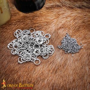 Aluminium Loose Rings, Flat Rings with Dome Rivets, 10 mm 16 gauge