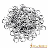 Aluminium Loose Rings, Flat Rings with Dome Rivets, 10 mm 16 gauge