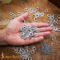 Aluminium Loose Rings, Flat Rings with Dome Rivets, 10 mm 16 gauge