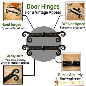 Vintage Door Hinges Pair Handmade Iron Rustic Functional Accessory