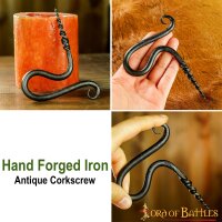 Hand Forged Iron Corkscrew Fully Functional Wine Bottle Opener