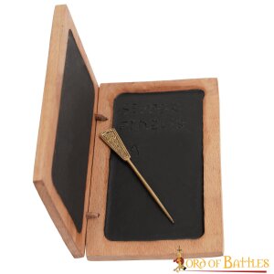 Roman Wax Tablet with Pure Brass Stylus Functional Wooden Accessory