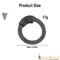 Mild Steel Loose Rings, Flat Rings with Wedge Rivets, 9 mm 17 gauge