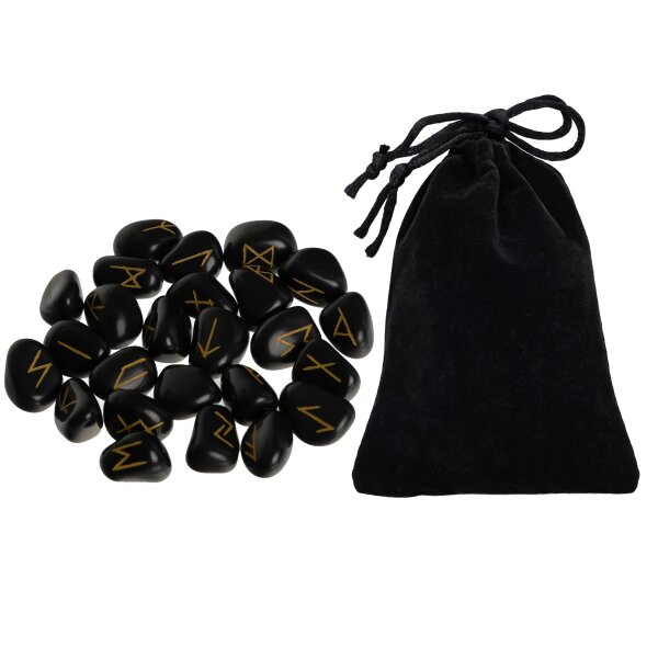 Medieval Viking Handcrafted Rune Stones Set with Bag Gaming Accessory