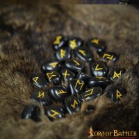 Medieval Viking Handcrafted Rune Stones Set with Bag Gaming Accessory