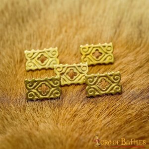 Pure Solid Brass Quatrefoil Leather Mount Functional Set of 5