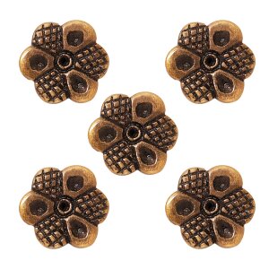 Flower Shaped Antiqued Pure Brass Belts or Clothing Adornments