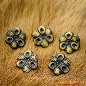 Flower Shaped Antiqued Pure Brass Belts or Clothing Adornments