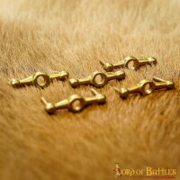 Medieval Belt Studs or Conchos Pure Solid Brass Set of 5