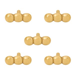 The Ellipses Pure Solid Brass Leather Mounts Set of 5 Functional Accessory