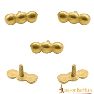 The Ellipses Pure Solid Brass Leather Mounts Set of 5...