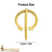 Pure Brass Fibula Cloak Brooch Ideal for Celts / Anglo - Saxon / Viking