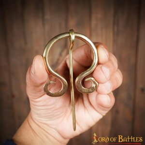 Viking Soothsayers Brass Fibula Cloak Brooch